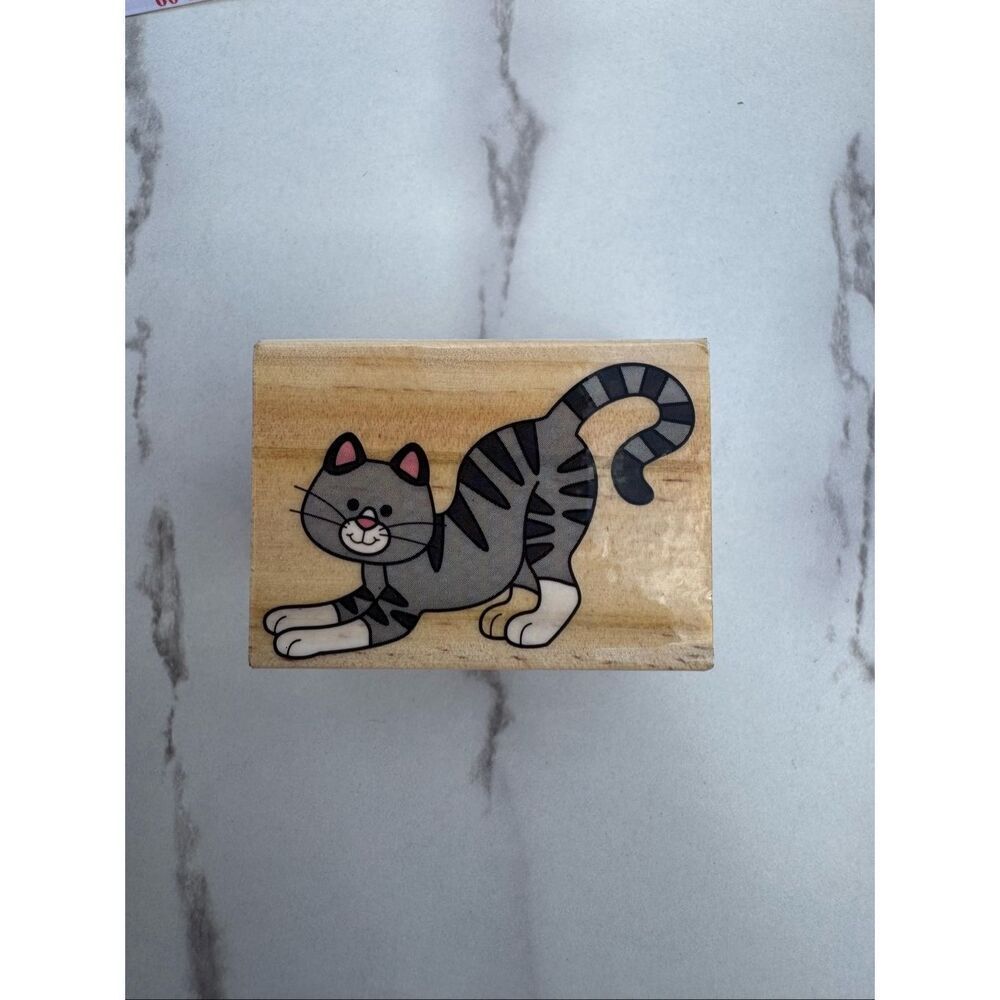 New Cartoon Cat Rubber Stamp